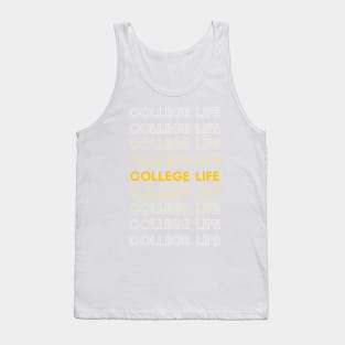 Black Yellow Bold Text College School Tank Top